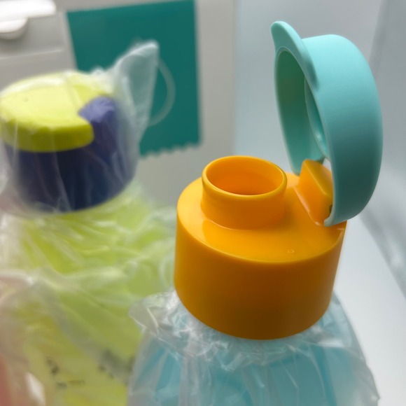 Tupperware Eco Bottle Set‎ 760ml 3 Piece Flip Top Lid New In Box Colors - Picture 3 of 8